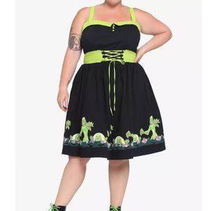 Universal Monsters Creature From The Black Lagoon Lace-Up Dress Plus Size 3X